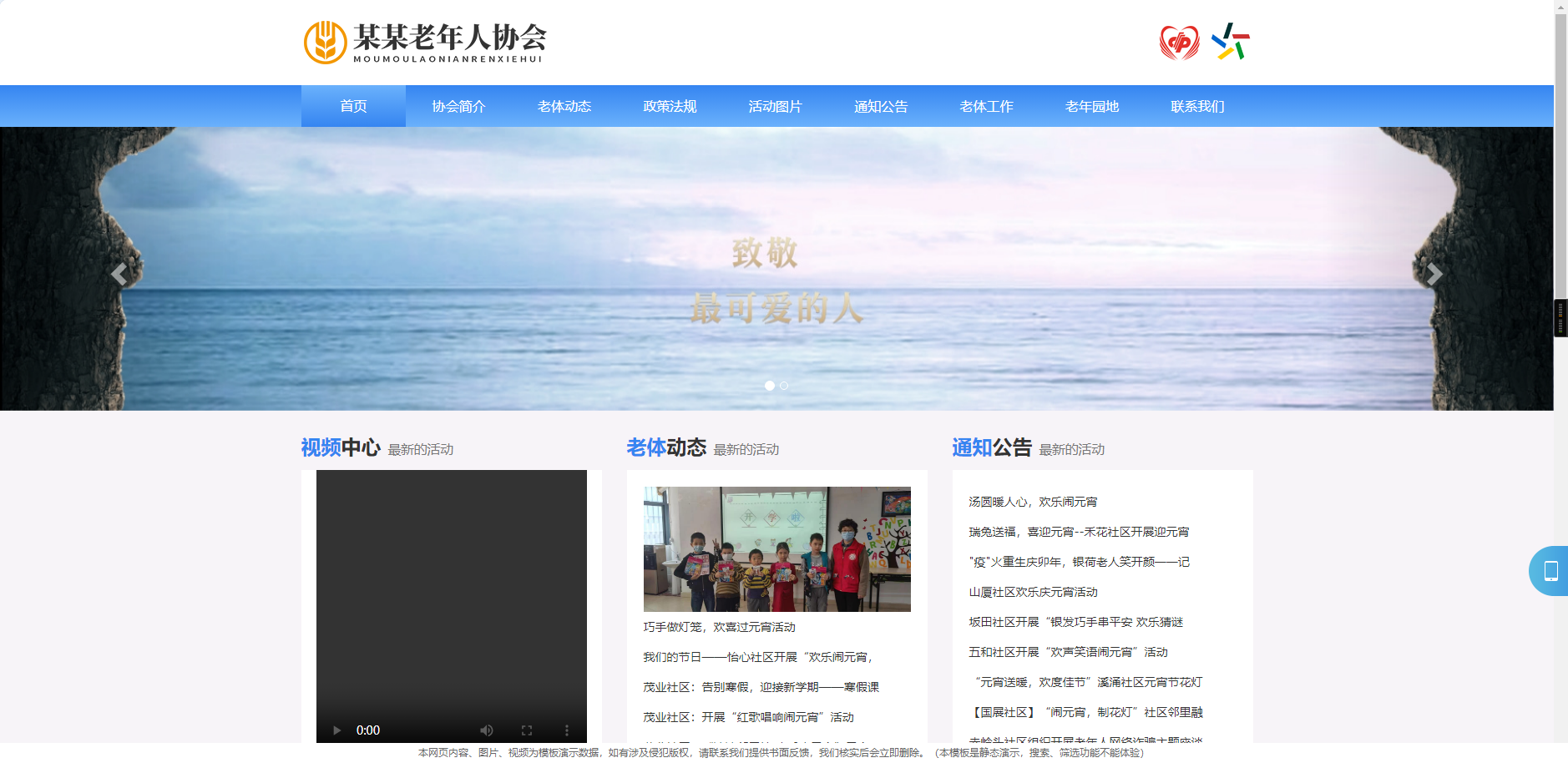 老年康养健身协会网站源码插图