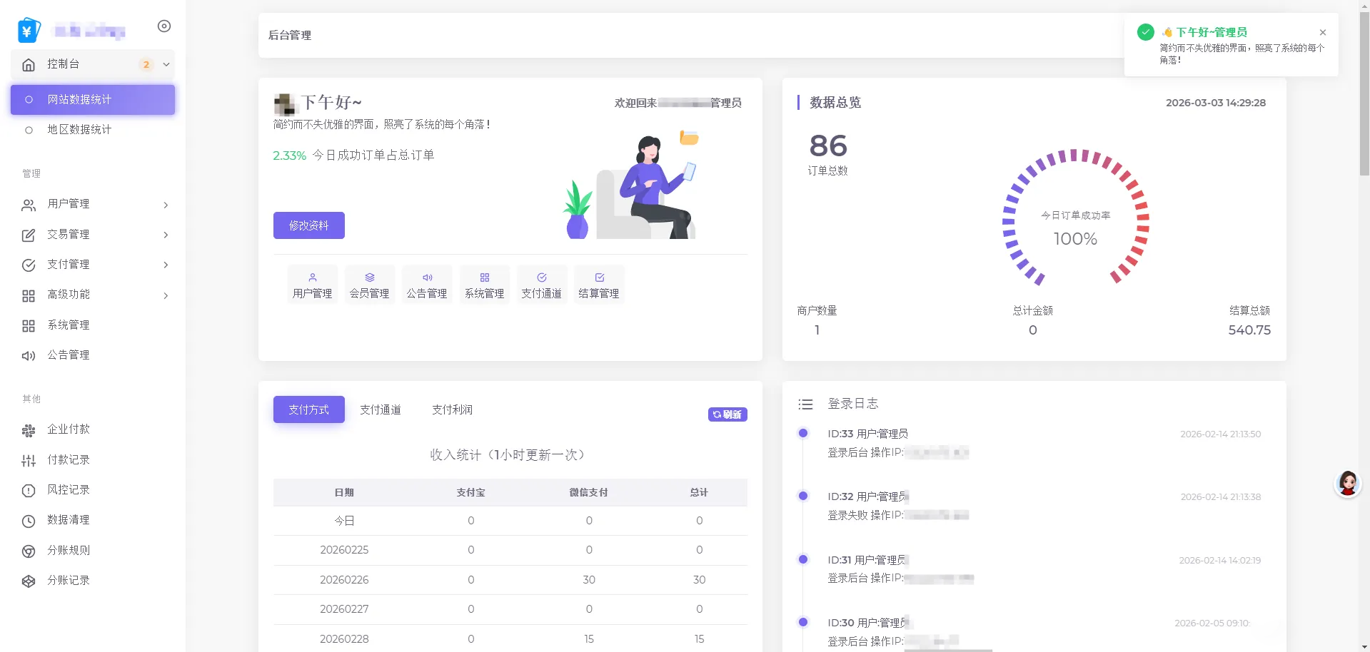2026最新易支付开源模板前台+用户中心+后台三合一插图